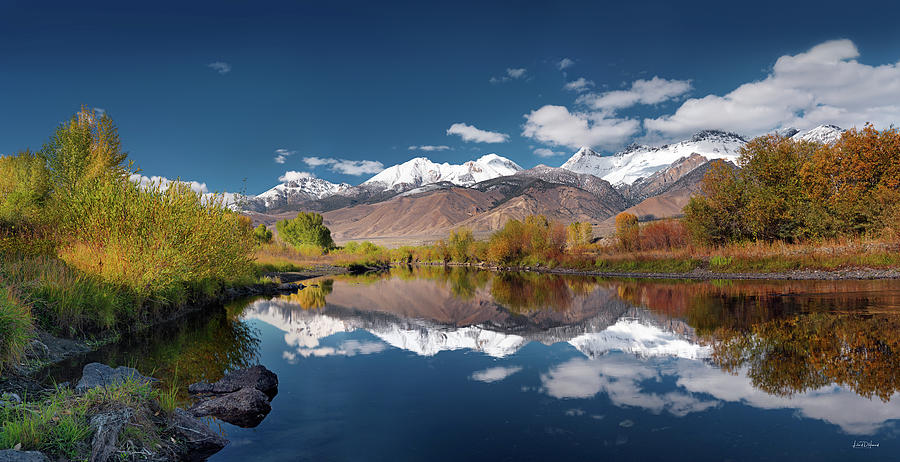 Fall Photograph - Lost River Range Reflection by Leland D Howard