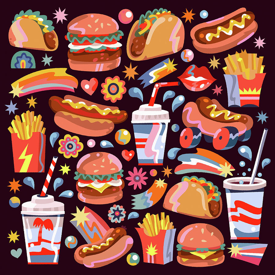 Lots Of Different Fast Food Photograph by Ikon Images