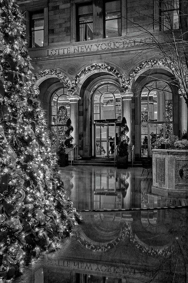 Lotte New York Palace Hotel BW Photograph by Susan Candelario