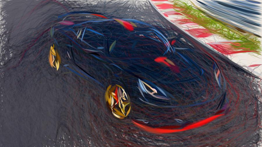 Lotus Exige LF1 Drawing Digital Art by CarsToon Concept