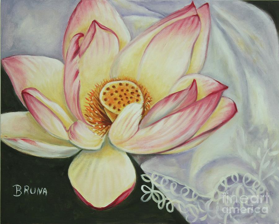 Water Painting - Lotus Flower by Bruna CHRISTIAN