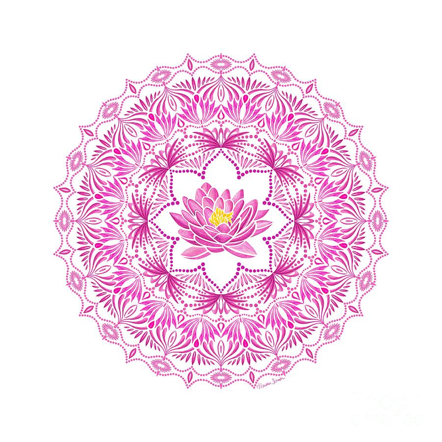 Lotus Mandala Mixed Media by Heather Schaefer