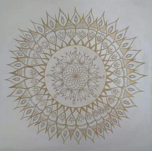 Download Lotus Moon Mandala Painting by Aimee Gerde