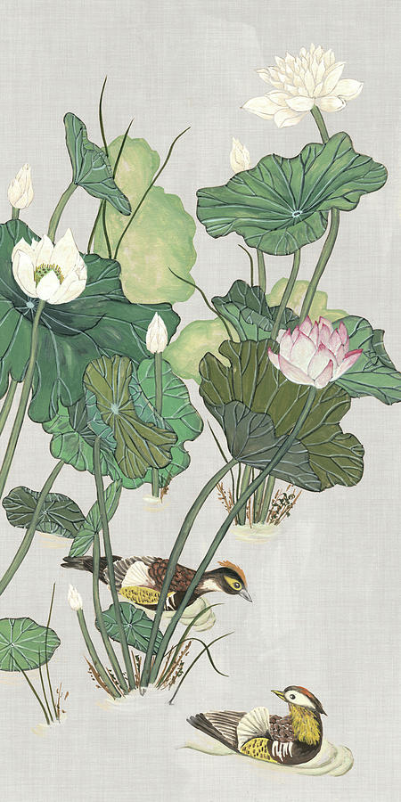 Lotus Pond I Painting by Melissa Wang