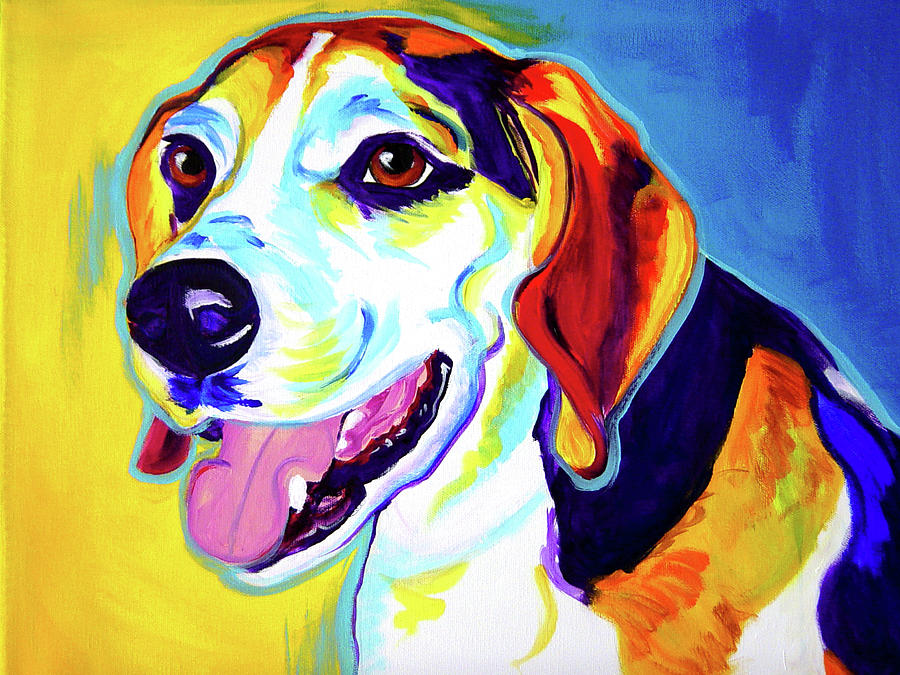 Dog Painting - Lou by Dawgart