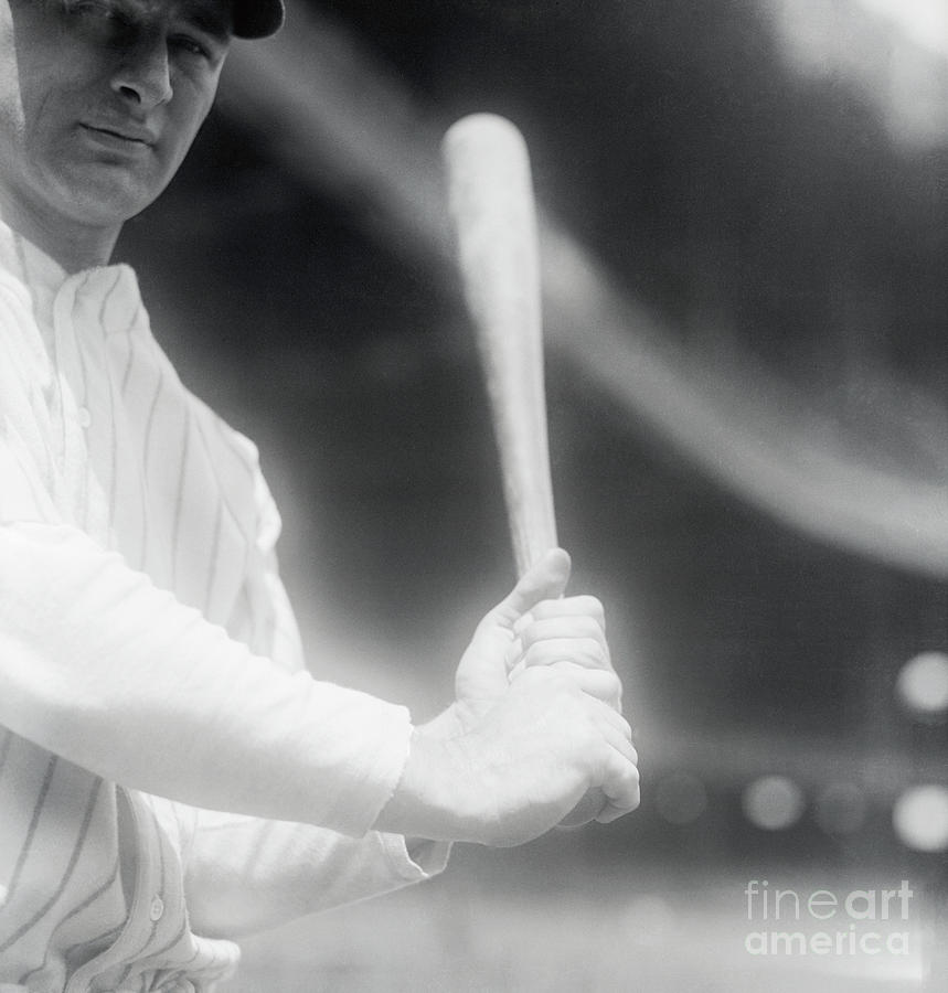 Lou Gehrig Demonstrating His Batting Photograph by Bettmann