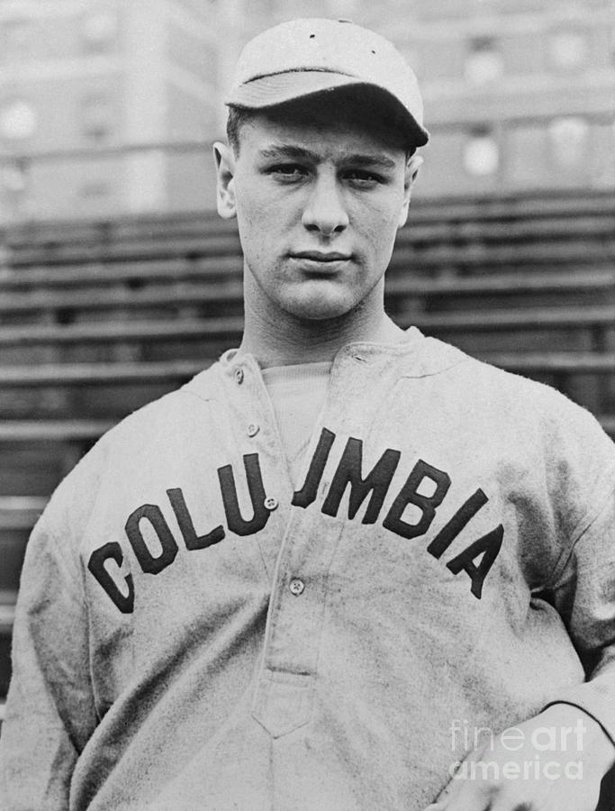 Lou Gehrig In Coumbia Uniform by Bettmann