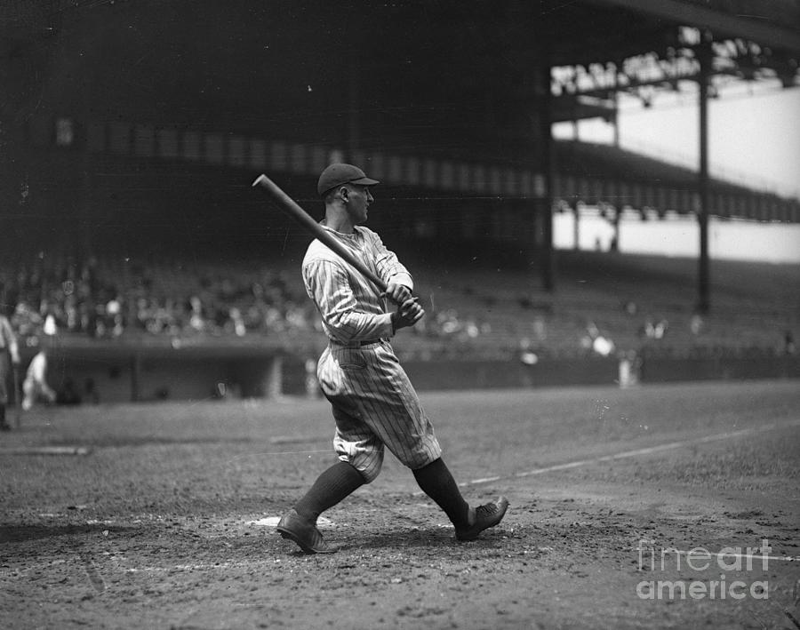 Lou Gehrig Swinging At The Plate Photograph By Bettmann Fine Art America