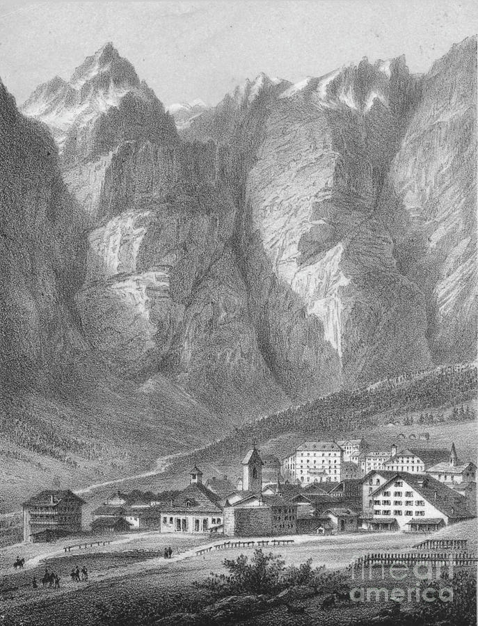 Louesch Valais Drawing by Print Collector