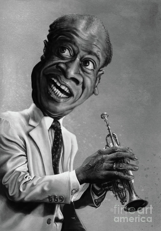 Louis Armstrong Drawing by Andre Koekemoer Fine Art America