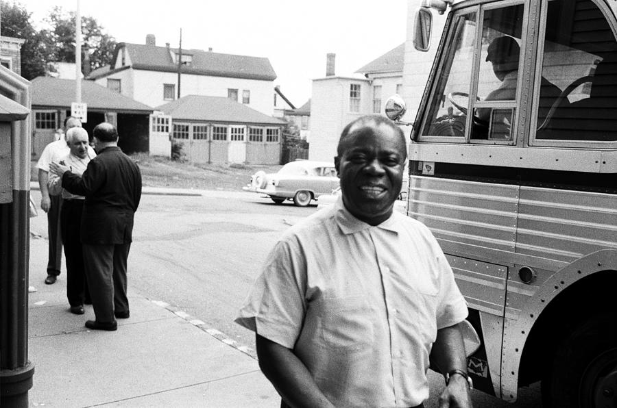 Louis Armstrong Arrives At A Church Photograph by Michael Ochs Archives