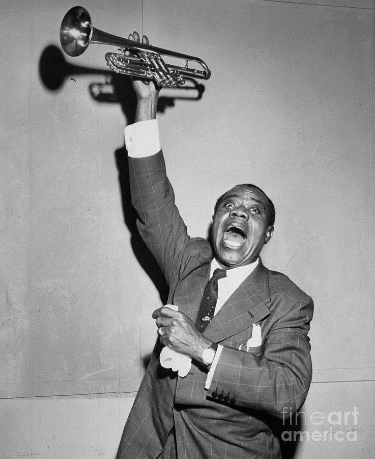 Louis Armstrong Photograph - Louis Armstrong Hits A High Note With by New York Daily News Archive
