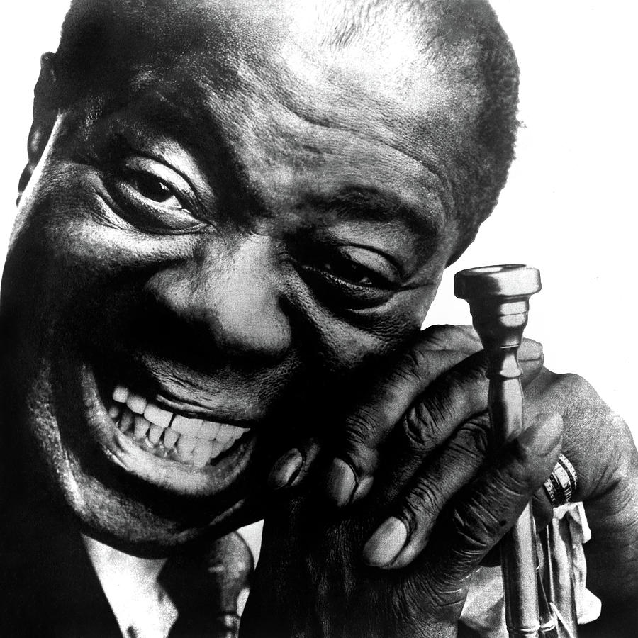 Louis Armstrong Photograph - Louis Armstrong: Legendary Musician With Big Smiles by Globe Photos