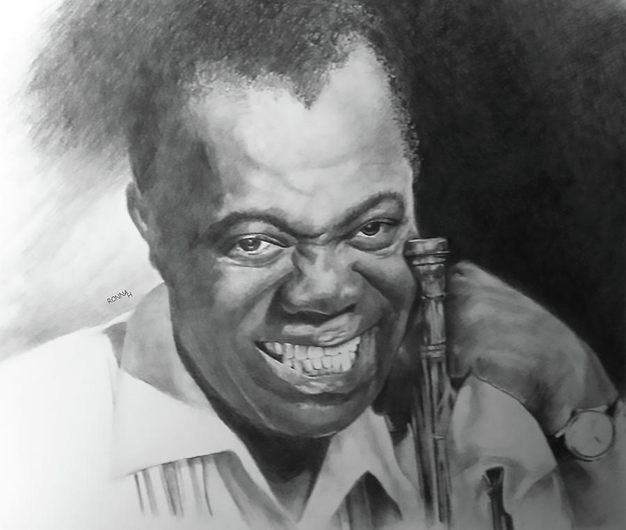 Louis Armstrong Drawing by Ronna H