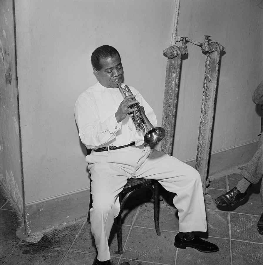 Music Photograph - Louis Armstrong by Slim Aarons