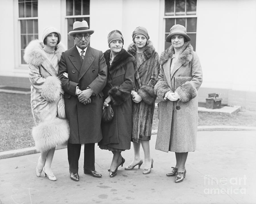 Louis B. Meyer And Family At White House Photograph by Bettmann