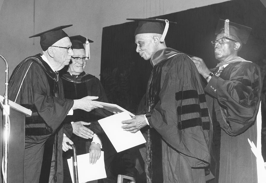 Louis E. Austin Receving Degree Photograph by North Carolina Central University