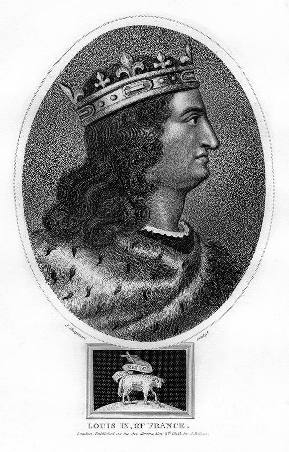Louis Ix, King Of France, 1805.artist J Drawing by Print Collector