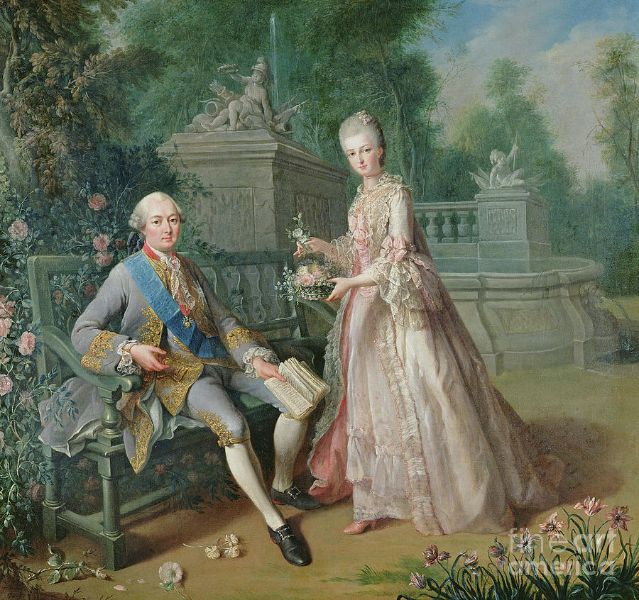 Louis Jean Marie De Bourbon, Duc De Penthievre With His Daughter