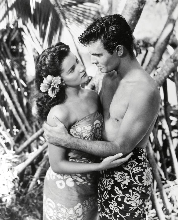 LOUIS JOURDAN and DEBRA PAGET in BIRD OF PARADISE -1951-. Photograph by Album LOUIS JOURDAN and DEBRA PAGET in BIRD OF PARADISE -1951-. Photograph by Album