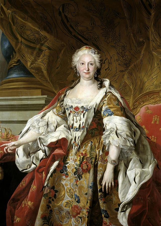 Louis Michel van Loo / Elisabeth Farnese, Queen of Spain, ca. 1739, French School, Oil on canvas. Painting by Louis-Michel van Loo -1707-1771-