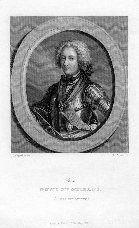 Old Engraved Illustration Of Louis Philippe Duke Of Orleans On His