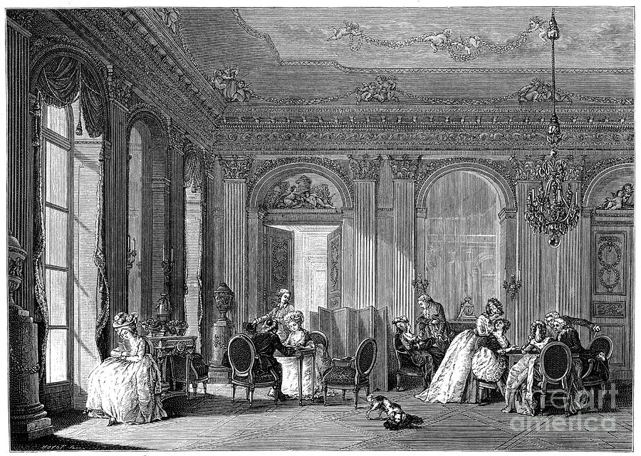 Louis Quinze Living-room, 1885.artist Drawing by Print Collector