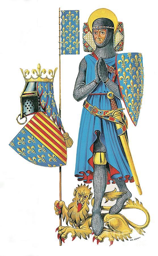Louis Ix (1214-1270) Nalso Known As Saint Louis King Of France 1226-1270  Embarking On A Crusade French Ms Illumination 15Th Century Poster Print by