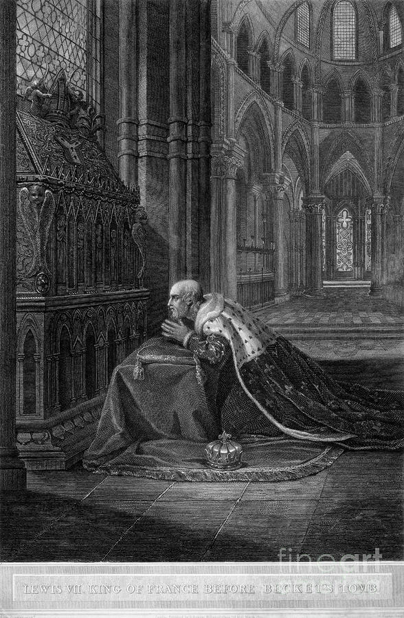 Louis Vii, King Of France Drawing by Print Collector