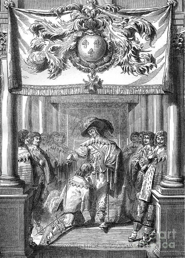 Louis Xiii Of France Conferring Drawing by Print Collector