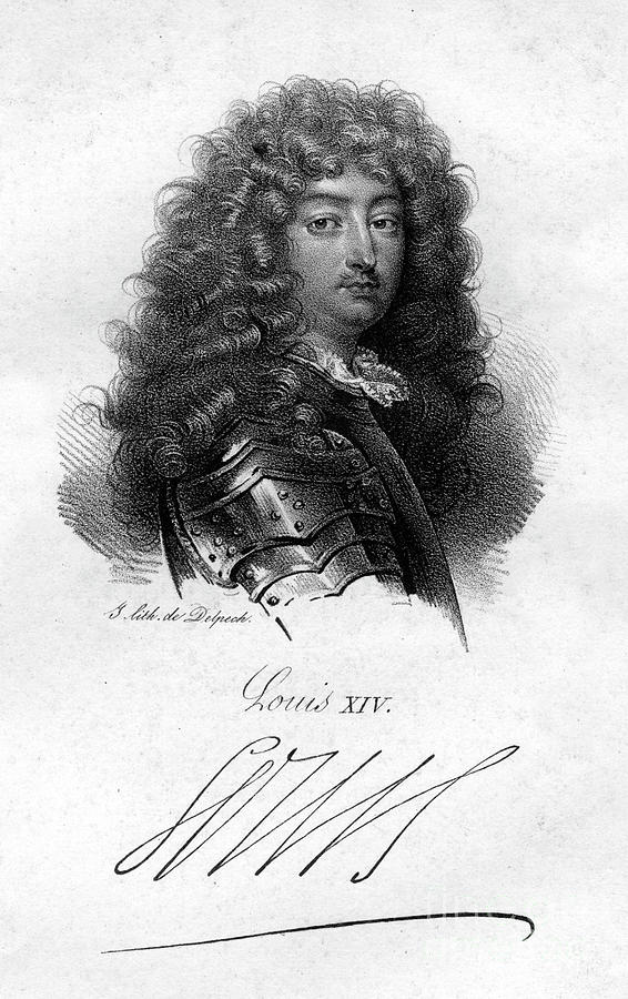 Louis Xiv King Of France, 1648. Artist by Print Collector