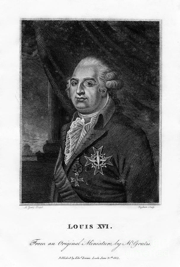 Louis Xvi, King Of France, 1814.artist Drawing by Print Collector