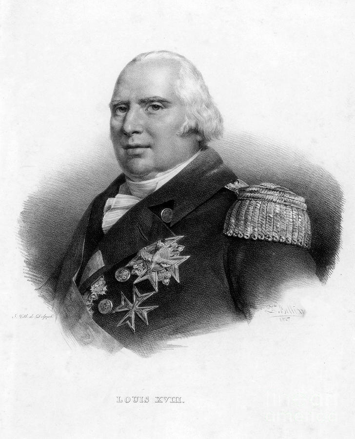 Louis Xviii, King Of France Drawing by Print Collector