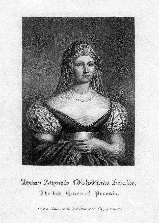 Louise Augusta Wilhelmine Amalie, Queen Drawing by Print Collector