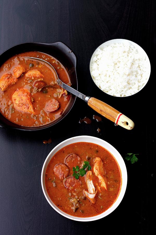 Louisiana Gumbo With Rice usa Photograph by Ursula Schersch