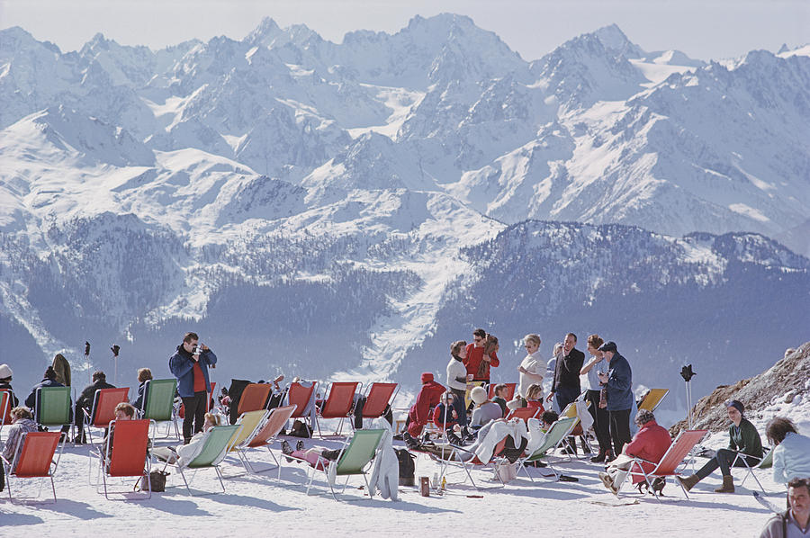 Lounging In Verbier Photograph by Slim Aarons