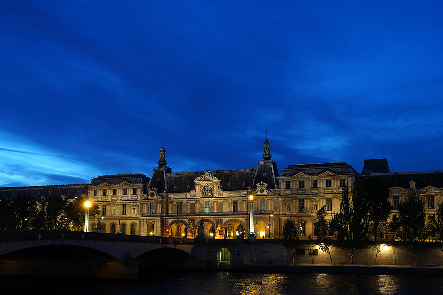 Louvre At Night Photograph by Andrew Fare