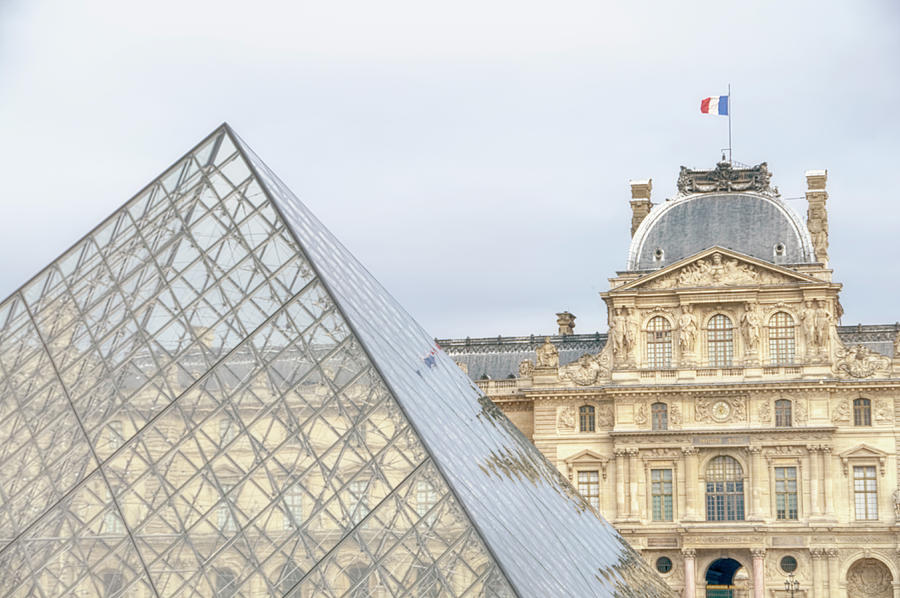 Paris Photograph - Louvre Palace And Pyramid II by Cora Niele