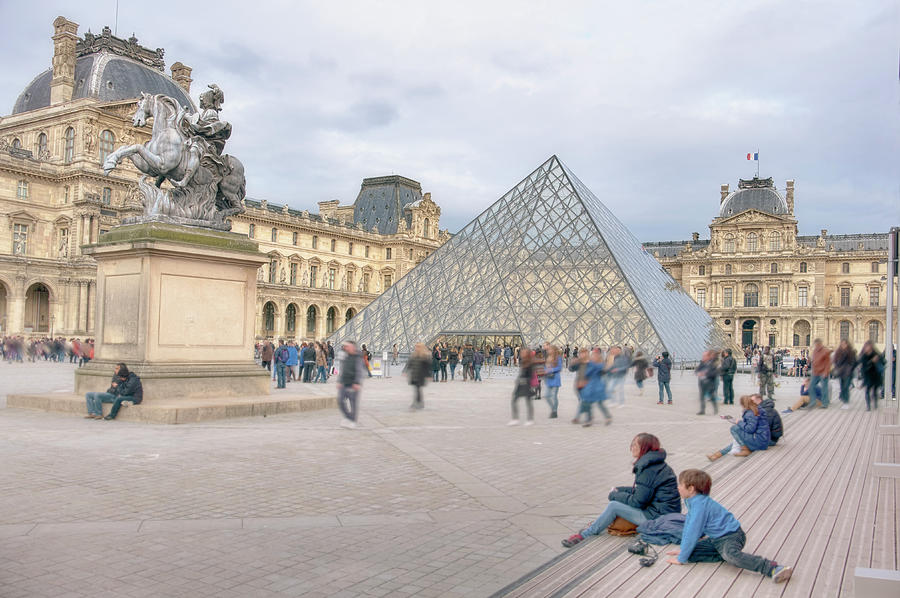 Paris Photograph - Louvre Palace And Pyramid Iv by Cora Niele