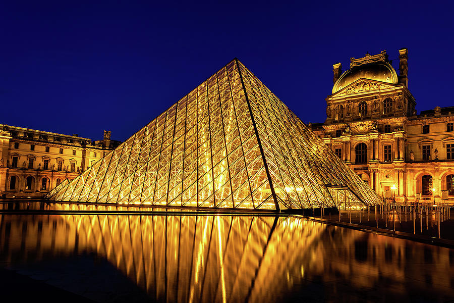 Paris Photograph - Louvre Reflections by Andrew Soundarajan Paris Photograph - Louvre Reflections by Andrew Soundarajan