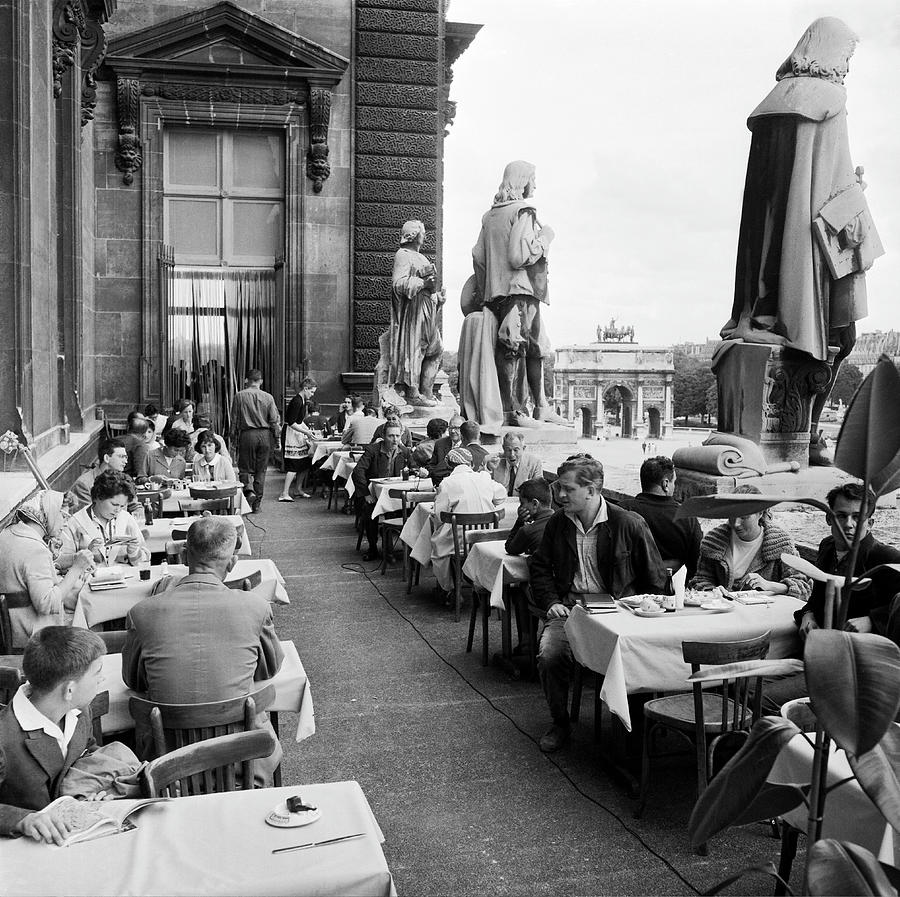 Paris Photograph - Louvre Snack-bar In 1960 by Keystone-france