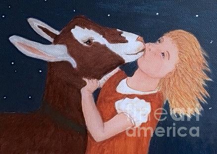 Goat Painting - Love and Joy by Sue Martin
