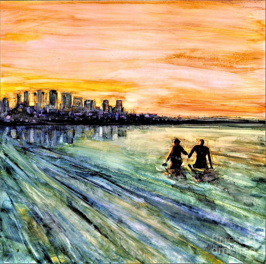 Love - At Sunset Painting