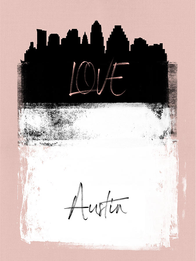 Austin Mixed Media - Love Austin by Naxart Studio