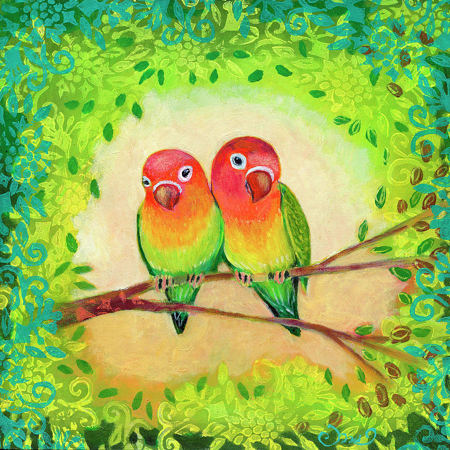 Love Birds Painting by Jennifer Lommers
