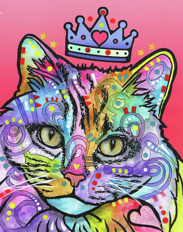 Animal Mixed Media - Love Cat 5 by Dean Russo