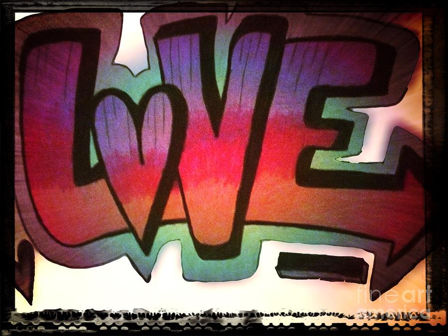 how to draw graffiti love