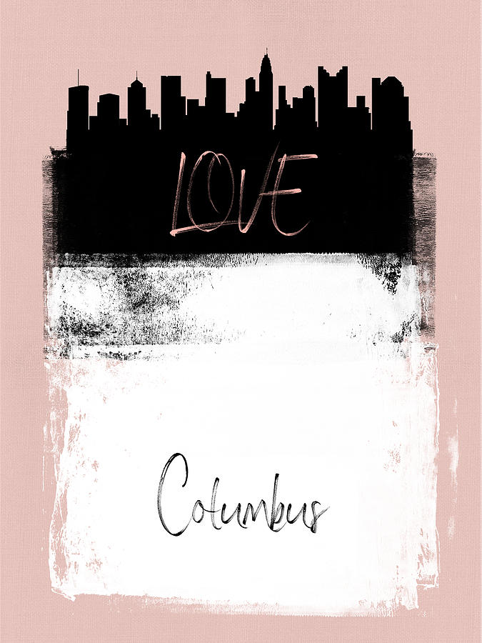 Columbus Mixed Media - Love Columbus by Naxart Studio