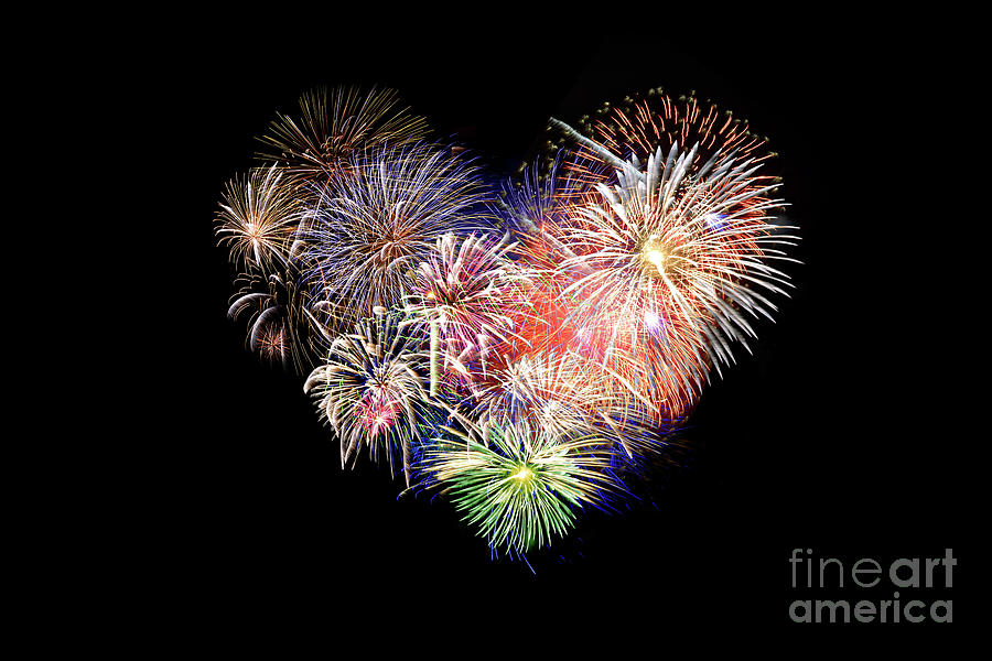 Love fireworks Photograph by Delphimages Photo Creations