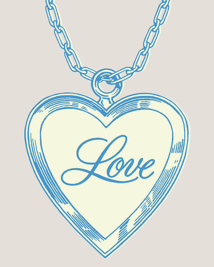 Love Heart Locket Drawing by CSA Images Fine Art America